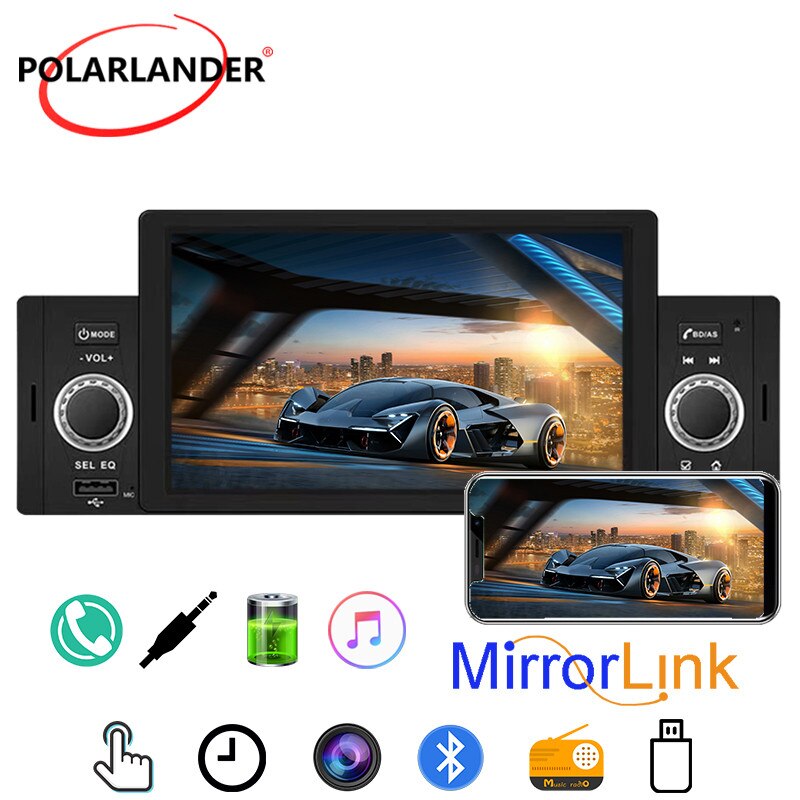 Car Radio 1 Din Touch Screen ISP Mirror Link MP5 ..
